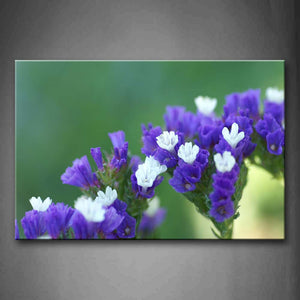 Blue Alternate With White Flowers Wall Art Painting The Picture Print On Canvas Flower Pictures For Home Decor Decoration Gift 