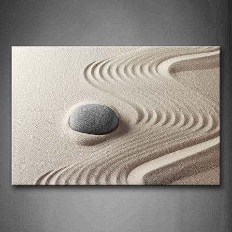 Circle Stone In The Sand Wall Art Painting The Picture Print On Canvas Art Pictures For Home Decor Decoration Gift 