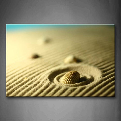 Small Shells In Sand Wall Art Painting Pictures Print On Canvas Art The Picture For Home Modern Decoration 