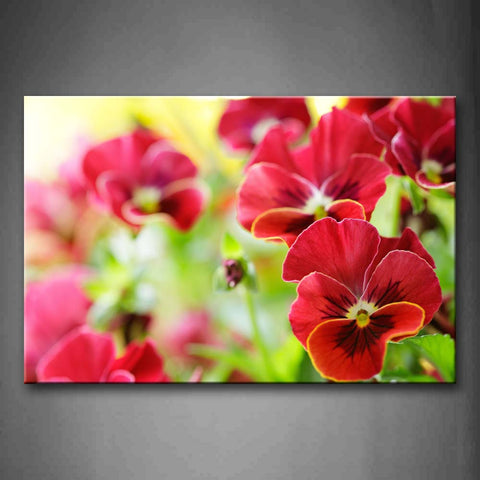Red Flowers Close Up Wall Art Painting The Picture Print On Canvas Flower Pictures For Home Decor Decoration Gift 