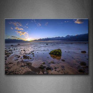Blue Sky And Stones On Beach Wall Art Painting The Picture Print On Canvas Seascape Pictures For Home Decor Decoration Gift 