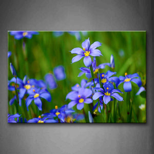 Little Blue Flowers Wall Art Painting The Picture Print On Canvas Flower Pictures For Home Decor Decoration Gift 