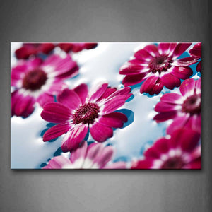 Pink Herberas Float On Water Wall Art Painting The Picture Print On Canvas Flower Pictures For Home Decor Decoration Gift 