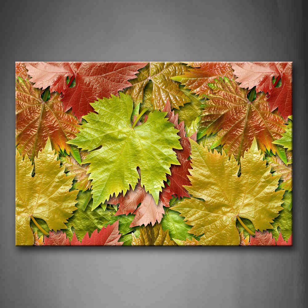 Brilliant Leaves In Autumn Wall Art Painting The Picture Print On Canvas Botanical Pictures For Home Decor Decoration Gift 