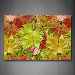 Brilliant Leaves In Autumn Wall Art Painting The Picture Print On Canvas Botanical Pictures For Home Decor Decoration Gift 