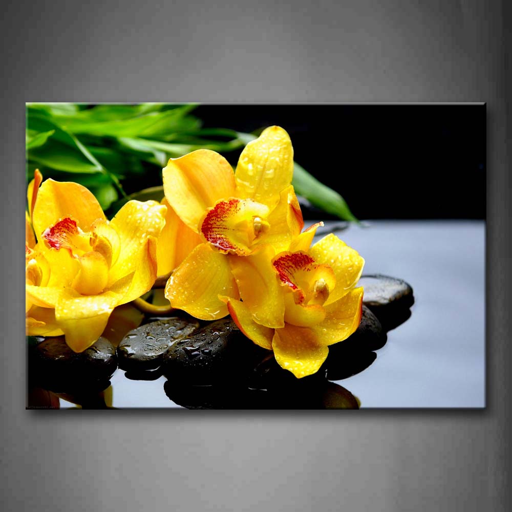 Flowers In Yellow And Little Red Wall Art Painting Pictures Print On Canvas Flower The Picture For Home Modern Decoration 