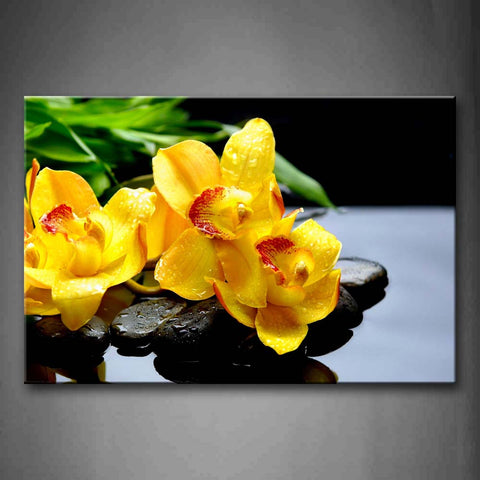 Flowers In Yellow And Little Red Wall Art Painting Pictures Print On Canvas Flower The Picture For Home Modern Decoration 