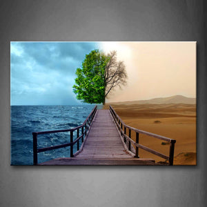 Bridge Between Sandland And Ocean Wall Art Painting Pictures Print On Canvas Botanical The Picture For Home Modern Decoration 