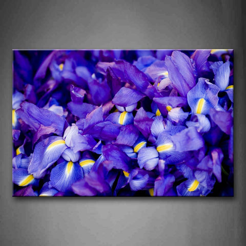 Purple Iris Flowers Bounch Up Wall Art Painting Pictures Print On Canvas Flower The Picture For Home Modern Decoration 