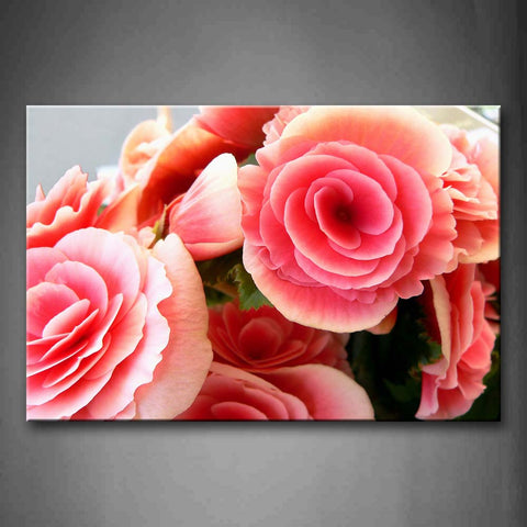 Pink Flower Crowd  Wall Art Painting The Picture Print On Canvas Flower Pictures For Home Decor Decoration Gift 