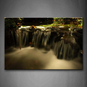 Waterfall Rapid With White Fog Wall Art Painting The Picture Print On Canvas Landscape Pictures For Home Decor Decoration Gift 