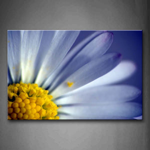 Flower With White Petal Yellow Stamen Wall Art Painting The Picture Print On Canvas Flower Pictures For Home Decor Decoration Gift 