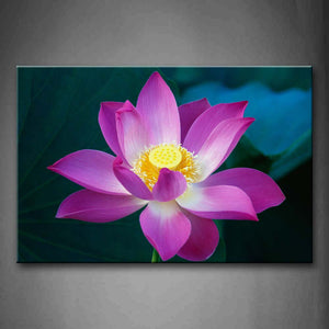 Lotus With Pink Petal Yellow Stamen Wall Art Painting The Picture Print On Canvas Flower Pictures For Home Decor Decoration Gift 