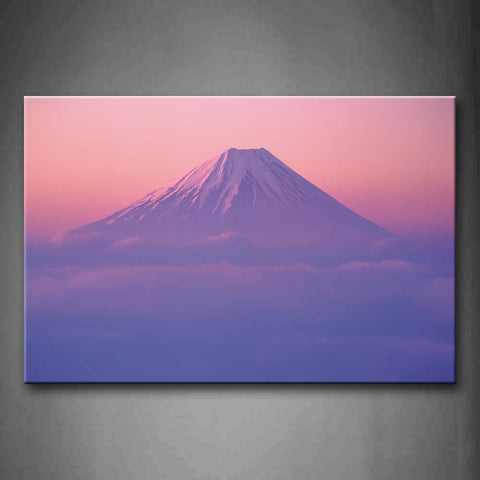 Tall Volcano At Dusk Wall Art Painting The Picture Print On Canvas Landscape Pictures For Home Decor Decoration Gift 