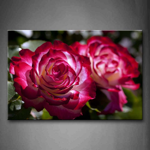 Pink Red Flower In Bushes Wall Art Painting The Picture Print On Canvas Flower Pictures For Home Decor Decoration Gift 
