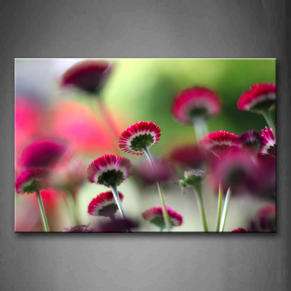 Pink Small Red Flower Field Wall Art Painting Pictures Print On Canvas Flower The Picture For Home Modern Decoration 