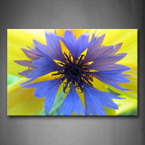 Yellow And Blue Flower Wall Art Painting Pictures Print On Canvas Flower The Picture For Home Modern Decoration 