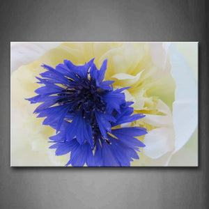 Blue White Yellow Flower  Wall Art Painting The Picture Print On Canvas Flower Pictures For Home Decor Decoration Gift 