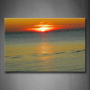 Calm With Sunlight At Sunset Wall Art Painting The Picture Print On Canvas Seascape Pictures For Home Decor Decoration Gift 