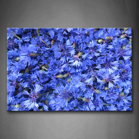Blue Flower Petal With Bud Wall Art Painting The Picture Print On Canvas Flower Pictures For Home Decor Decoration Gift 