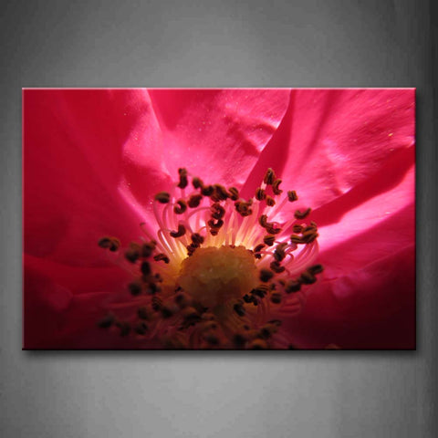 Red Flower Petal With Yellow Stamen Wall Art Painting Pictures Print On Canvas Flower The Picture For Home Modern Decoration 
