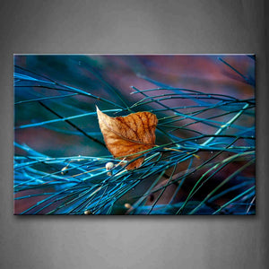 Fallen Leaf In Green  Wall Art Painting Pictures Print On Canvas Art The Picture For Home Modern Decoration 