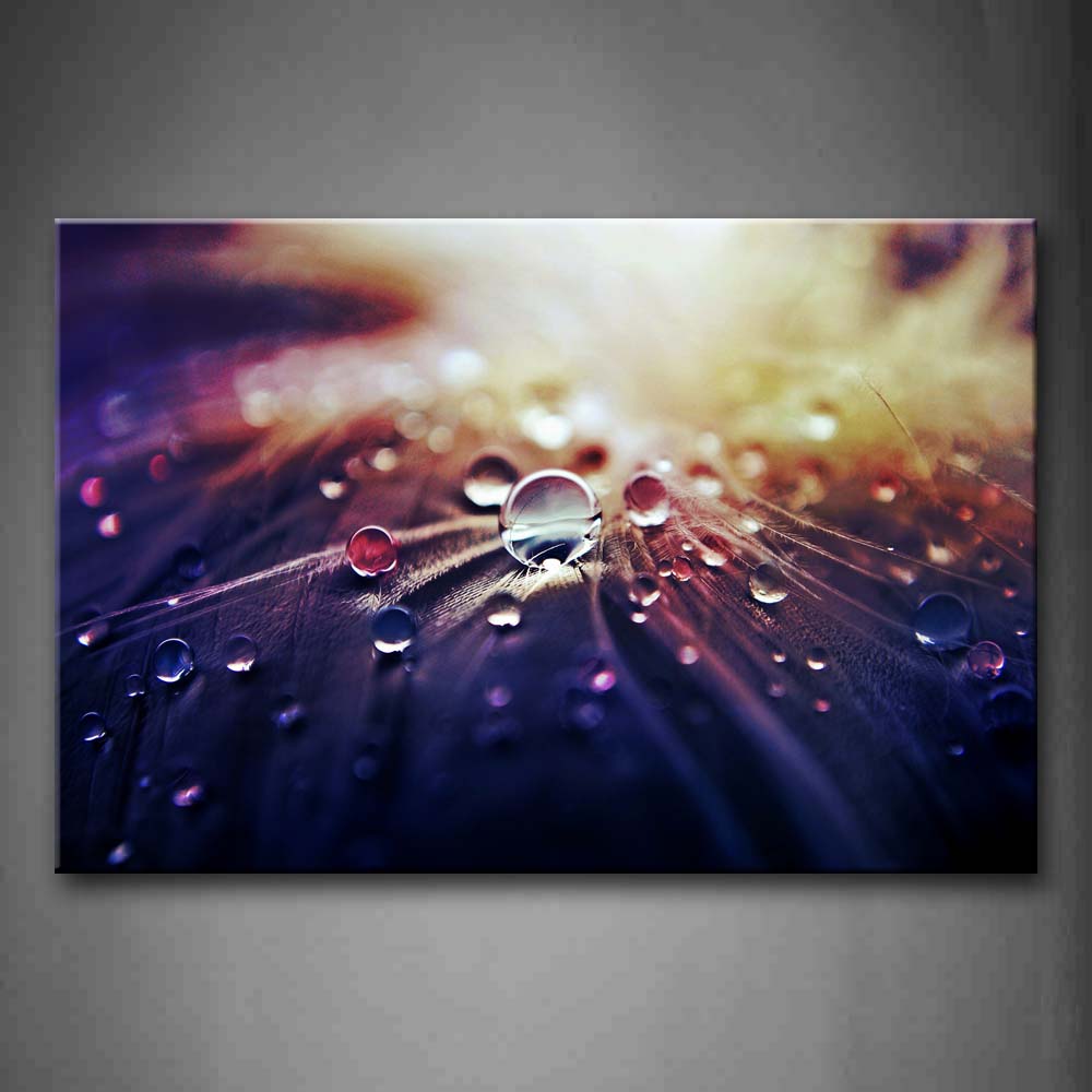 Water Drop On Green Leaf Wall Art Painting The Picture Print On Canvas Art Pictures For Home Decor Decoration Gift 