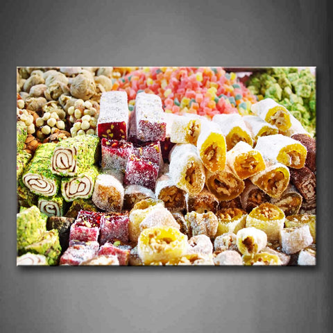 Pink Colorful Candy Wall Art Painting The Picture Print On Canvas Food Pictures For Home Decor Decoration Gift 