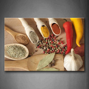 Colorful Herbs And Spices Wall Art Painting Pictures Print On Canvas Food The Picture For Home Modern Decoration 