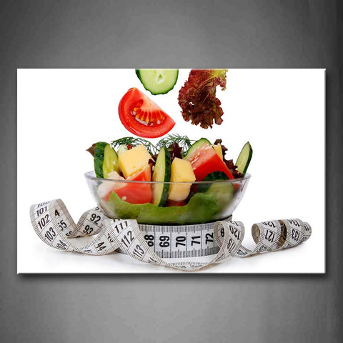 Salad With Colorful Fruit Wall Art Painting Pictures Print On Canvas Food The Picture For Home Modern Decoration 