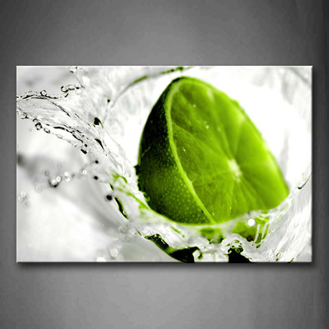 Green Lime In Water Wall Art Painting The Picture Print On Canvas Food Pictures For Home Decor Decoration Gift 