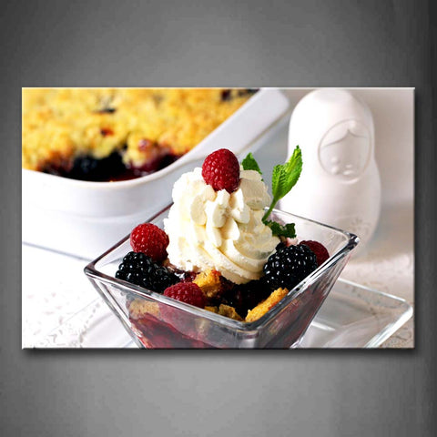 Dessert With Red And Black Fruit Wall Art Painting Pictures Print On Canvas Food The Picture For Home Modern Decoration 