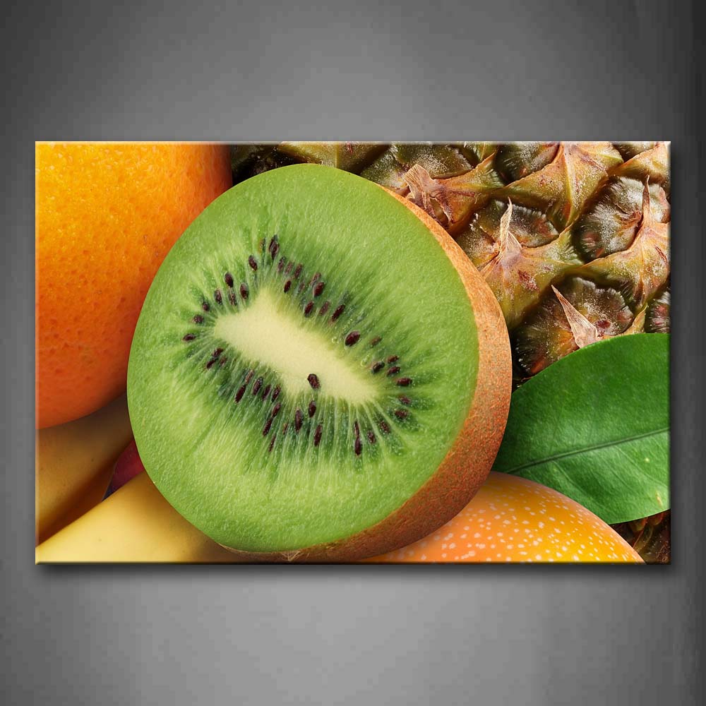 Various Fruit And Green Leaf Wall Art Painting Pictures Print On Canvas Food The Picture For Home Modern Decoration 