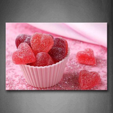 Heart-Shape Candy Wall Art Painting The Picture Print On Canvas Food Pictures For Home Decor Decoration Gift 