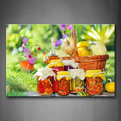 Various Vegetables Different Bottles Wall Art Painting The Picture Print On Canvas Food Pictures For Home Decor Decoration Gift 