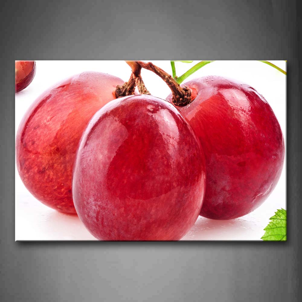 Red Fresh Grapes Wall Art Painting Pictures Print On Canvas Food The Picture For Home Modern Decoration 