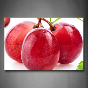 Red Fresh Grapes Wall Art Painting Pictures Print On Canvas Food The Picture For Home Modern Decoration 