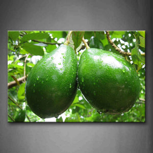 Green Avocado With Water Drop Wall Art Painting The Picture Print On Canvas Food Pictures For Home Decor Decoration Gift 