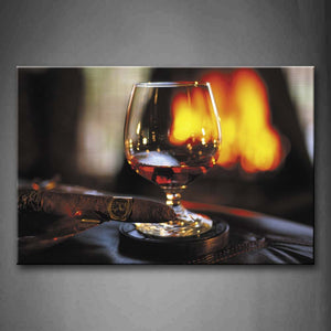 Brandy In Goblet And Light Wall Art Painting The Picture Print On Canvas Food Pictures For Home Decor Decoration Gift 