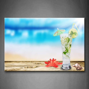 Cocktail With Lemon And Shell Wall Art Painting The Picture Print On Canvas Food Pictures For Home Decor Decoration Gift 