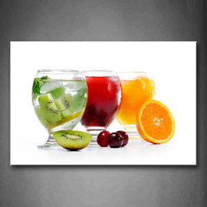 Various Fruit Juice  Wall Art Painting The Picture Print On Canvas Food Pictures For Home Decor Decoration Gift 