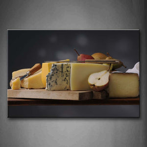 Colorful Cheese With Pear Wall Art Painting Pictures Print On Canvas Food The Picture For Home Modern Decoration 