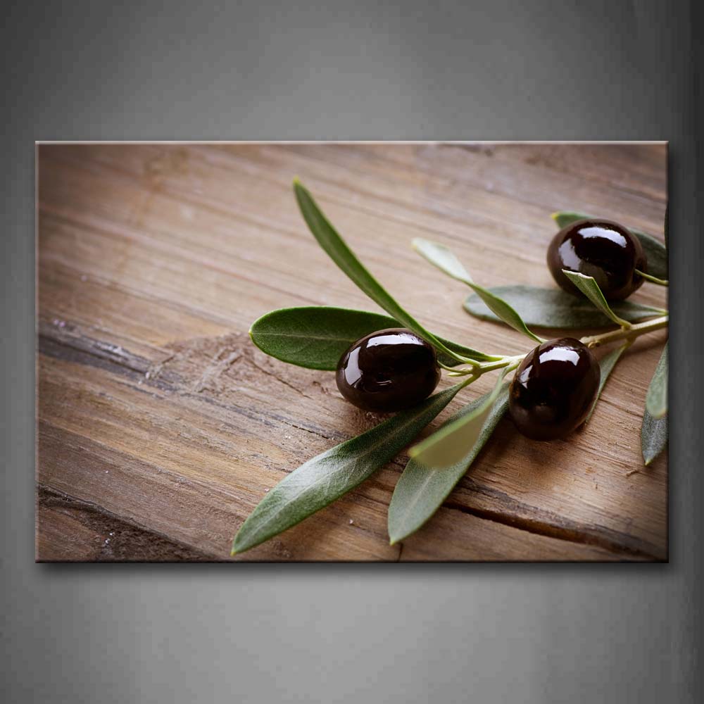 Black Olive With Green Leaf Wall Art Painting The Picture Print On Canvas Food Pictures For Home Decor Decoration Gift 