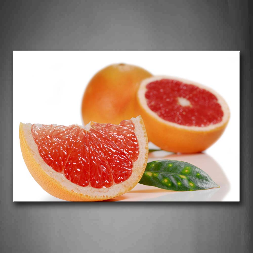 Blood Orange With Green Leaf Wall Art Painting The Picture Print On Canvas Food Pictures For Home Decor Decoration Gift 