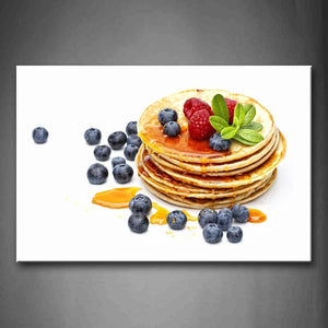 Pancake Stack-Up With Various Fruit Wall Art Painting Pictures Print On Canvas Food The Picture For Home Modern Decoration 