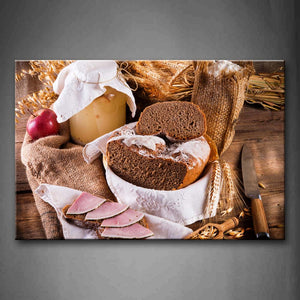 Brown Bread And Apple Meat Jam Wall Art Painting The Picture Print On Canvas Food Pictures For Home Decor Decoration Gift 