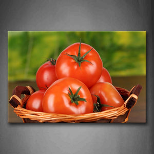 Red Tomato In Basket Wall Art Painting The Picture Print On Canvas Food Pictures For Home Decor Decoration Gift 