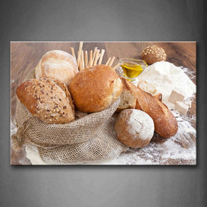 Brown Bread In Bag Wall Art Painting The Picture Print On Canvas Food Pictures For Home Decor Decoration Gift 