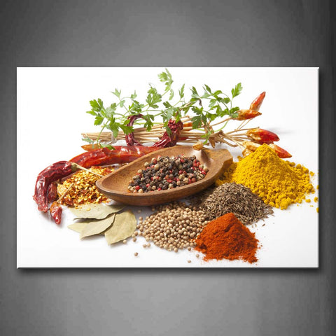 Colorful Various Herbs And Spices Wall Art Painting Pictures Print On Canvas Food The Picture For Home Modern Decoration 