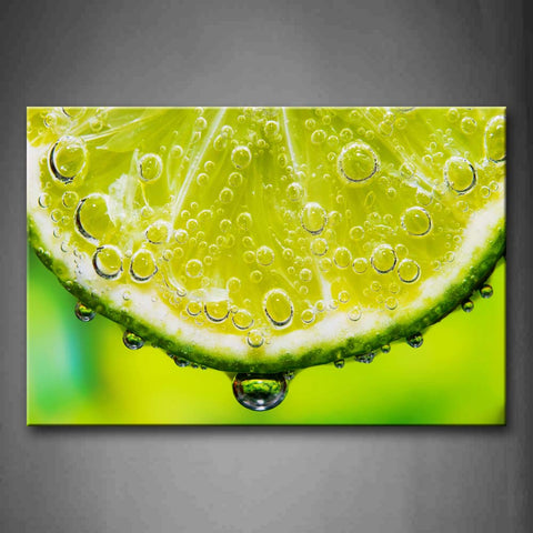 Yellow Orange Lime Piece With Water Drop Wall Art Painting The Picture Print On Canvas Food Pictures For Home Decor Decoration Gift 